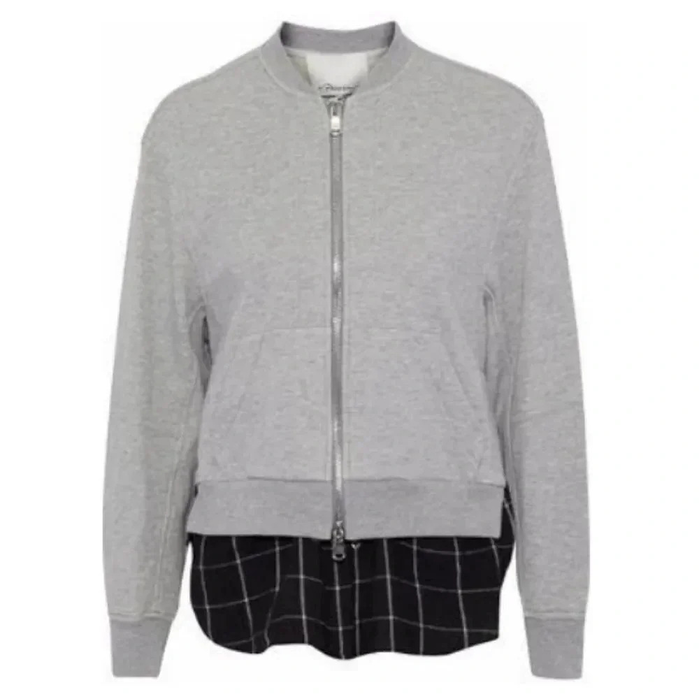 3.1 Phillip Lim Zip Sweatshirt W Flannel